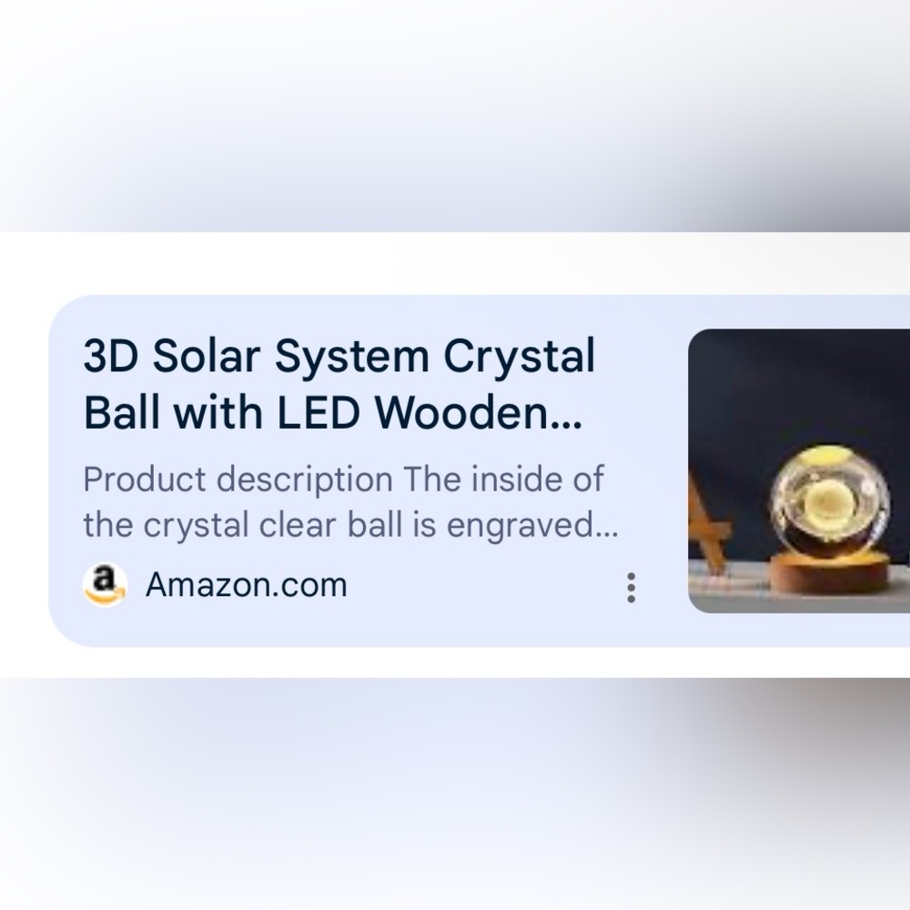 Crystal Ball LED Light with Wooden Base - Picture 6 of 6